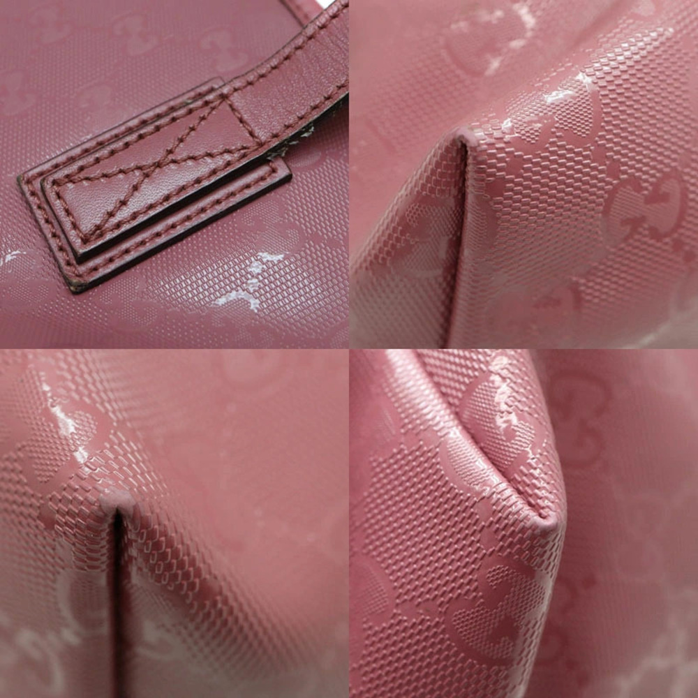 Gucci GG Imprime Joy Tote Bag pink canvas leather - Picture 6 of 8